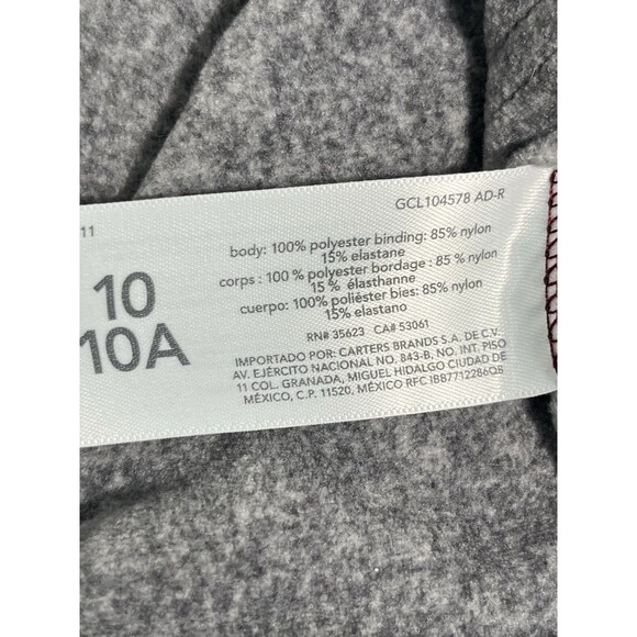 NWT Oshkosh b'gosh SZ 10 Red/Grey Long Sleeve Sweatshirt 1/4 Zip Boys - Picture 9 of 11